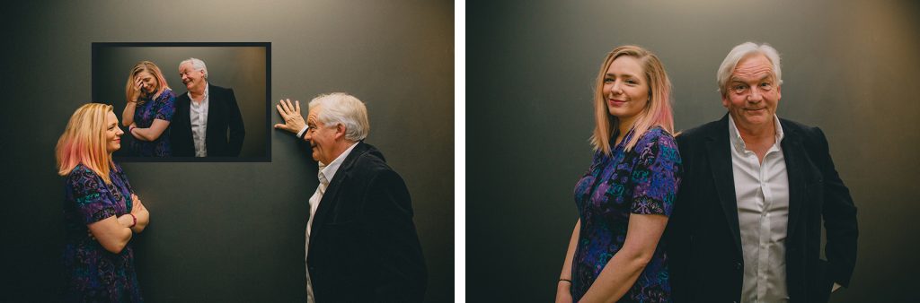 Holly Faulkner with her Dad posing for a Father's Day PhotoShoot